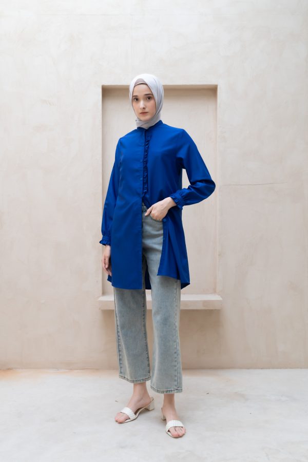 Tunik Lyla Biru Elektrik Big Size - Image 3