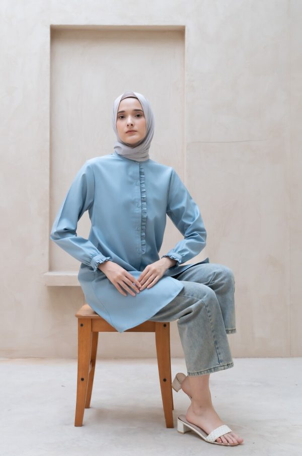 Tunik Lyla Biru Muda Big Size - Image 5