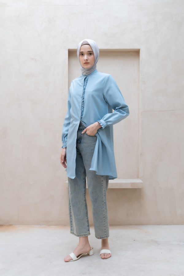 Tunik Lyla Biru Muda Big Size - Image 2