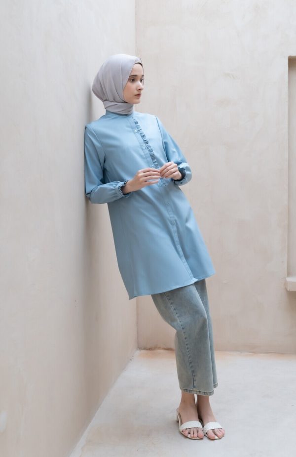 Tunik Lyla Biru Muda Big Size