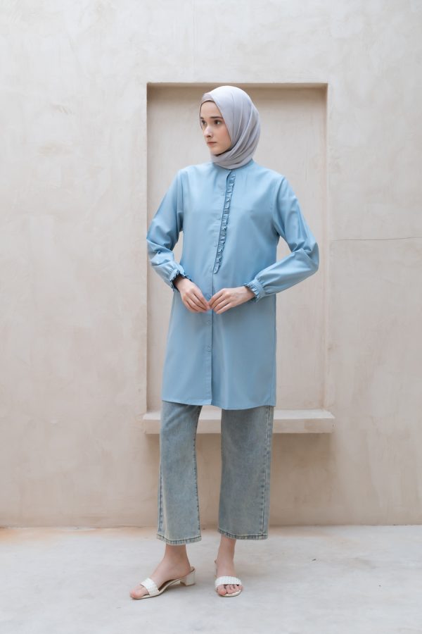 Tunik Lyla Biru Muda Big Size - Image 3