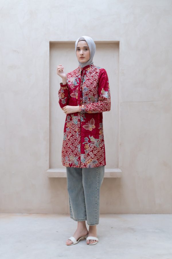 Tunik Lyla Saras Merah - Image 4