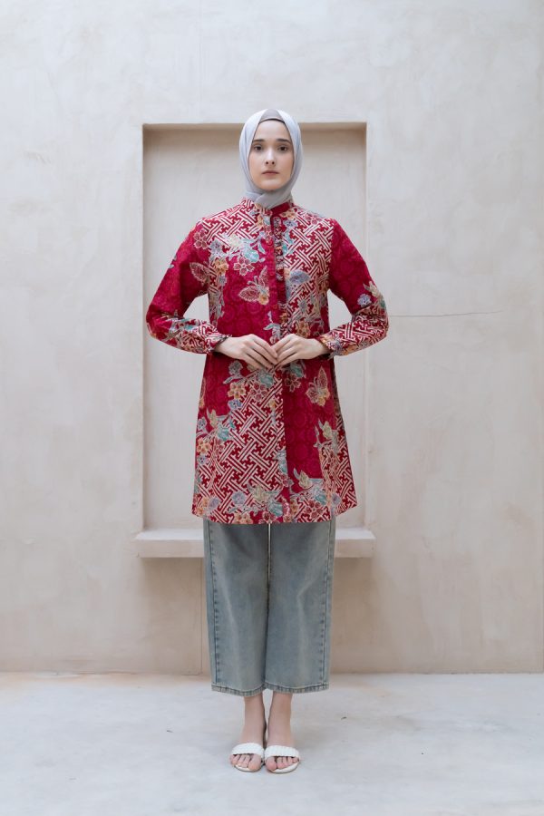 Tunik Lyla Saras Merah - Image 7