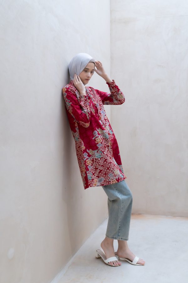 Tunik Lyla Saras Merah - Image 6