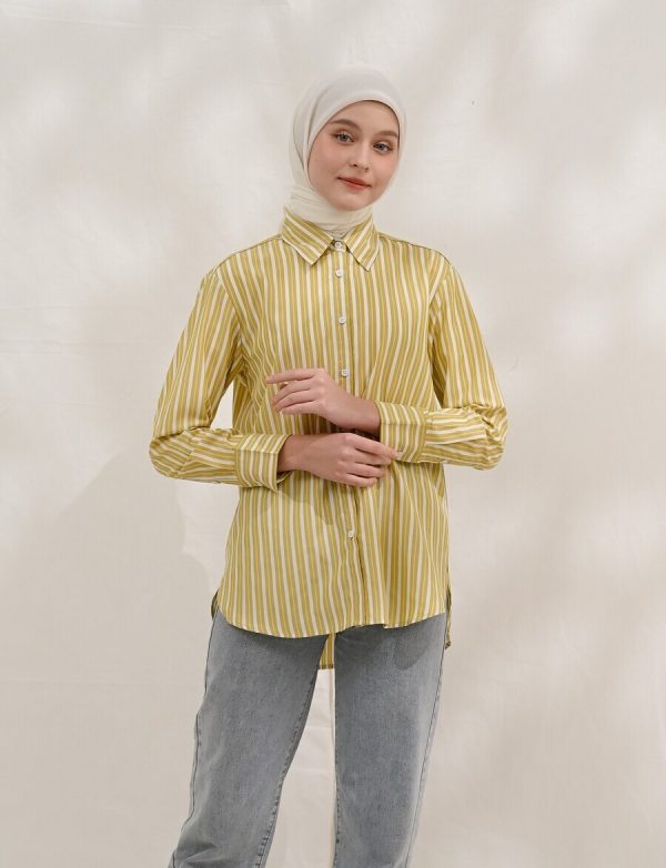 Blus Luna Della Mustard Big Size - Image 6