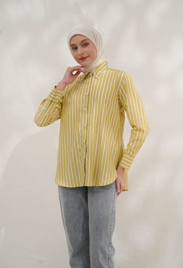 Blus Luna Della Mustard Big Size - Image 3