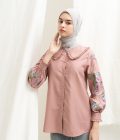 Blus Lura Bordir Dusty Pink - Image 6