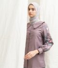 Blus Lura Bordir Lavender Big Size - Image 3