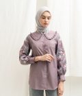 Blus Lura Bordir Lavender Big Size - Image 2