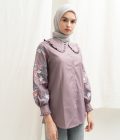 Blus Lura Bordir Lavender Big Size