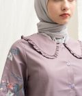 Blus Lura Bordir Lavender Big Size - Image 5