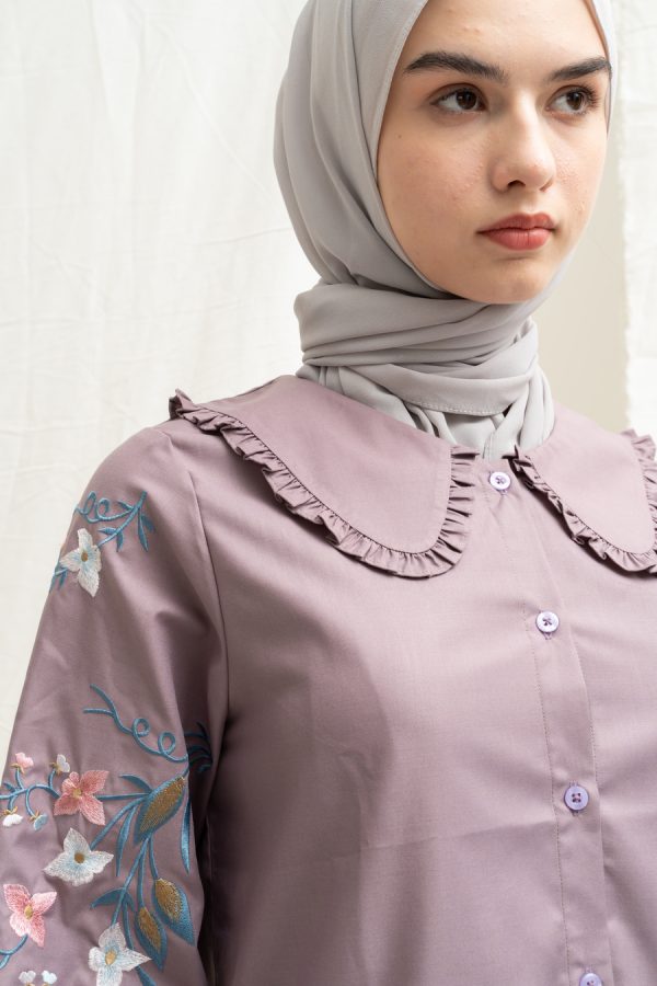 Blus Lura Bordir Lavender - Image 6