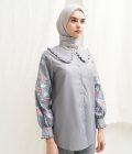 Blus Lura Bordir Silver Grey - Image 6