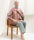Blus Lura Bordir Dusty Pink