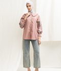 Blus Lura Bordir Dusty Pink - Image 4