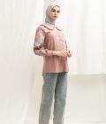 Blus Lura Bordir Dusty Pink - Image 8