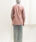 Blus Lura Bordir Dusty Pink - Image 3