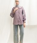 Blus Lura Bordir Lavender Big Size - Image 7