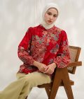 Blus Teana Saras Merah - Image 3