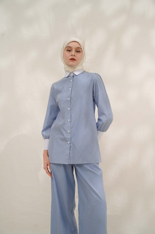 Blus Velya Wynna Navy Blue Big Size - Image 8