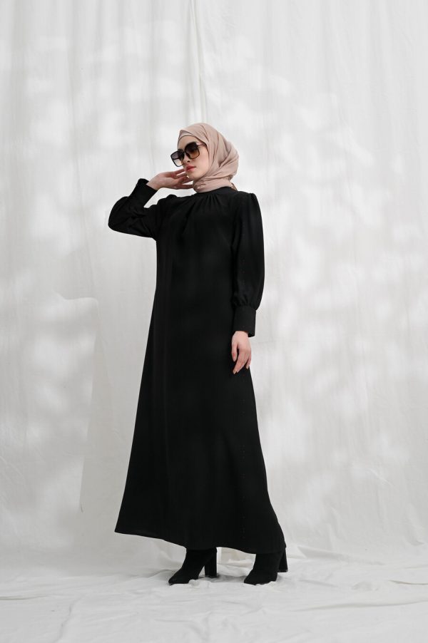 Gamis Lara Meena Hitam Big Size