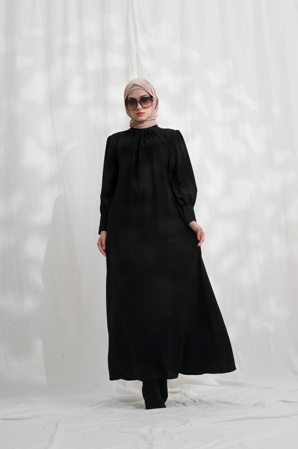 Gamis Lara Meena Hitam Big Size - Image 3