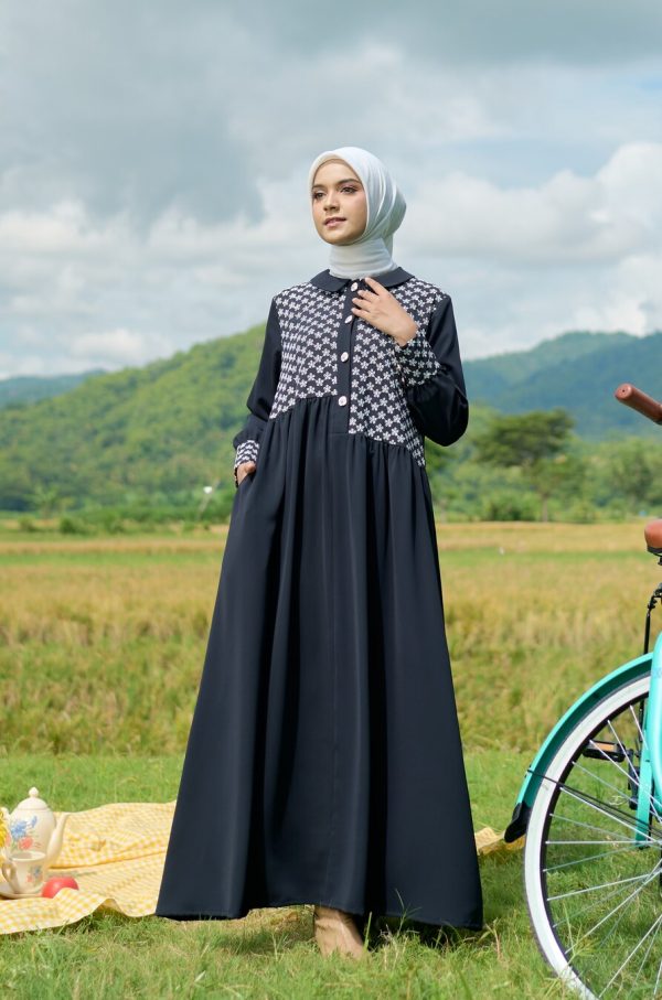 Gamis Rayya Rauda Black Big Size - Image 7