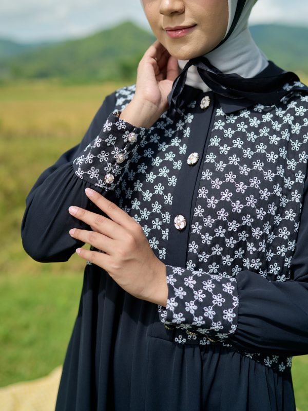 Gamis Rayya Rauda Black - Image 8