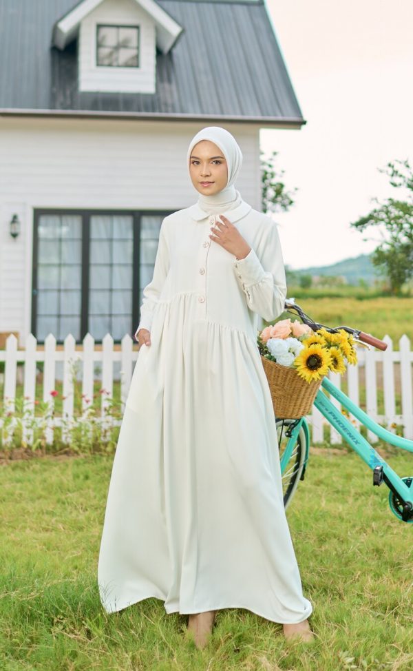 Gamis Rayya Rauda White Big Size - Image 10