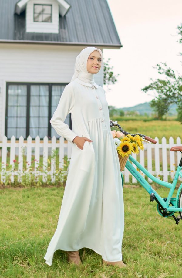 Gamis Rayya Rauda White Big Size