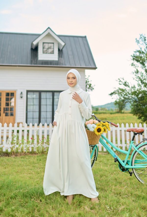 Gamis Rayya Rauda White