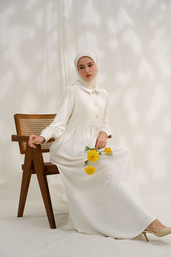 Gamis Rayya Rauda White Big Size - Image 6