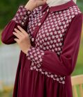 Gamis Rayya Rauda Marun - Image 4