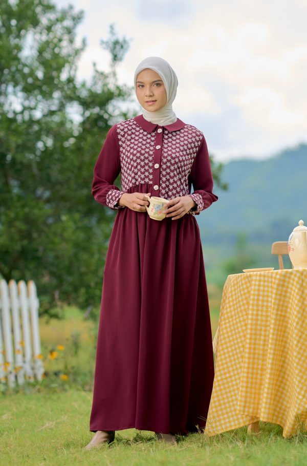 Gamis Rayya Rauda Marun Big Size - Image 15