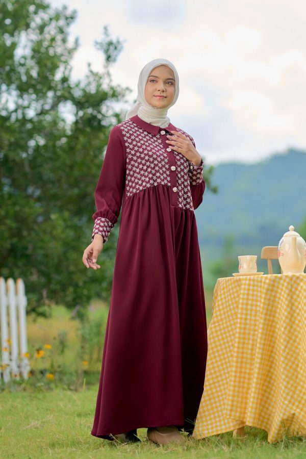 Gamis Rayya Rauda Marun Big Size - Image 14