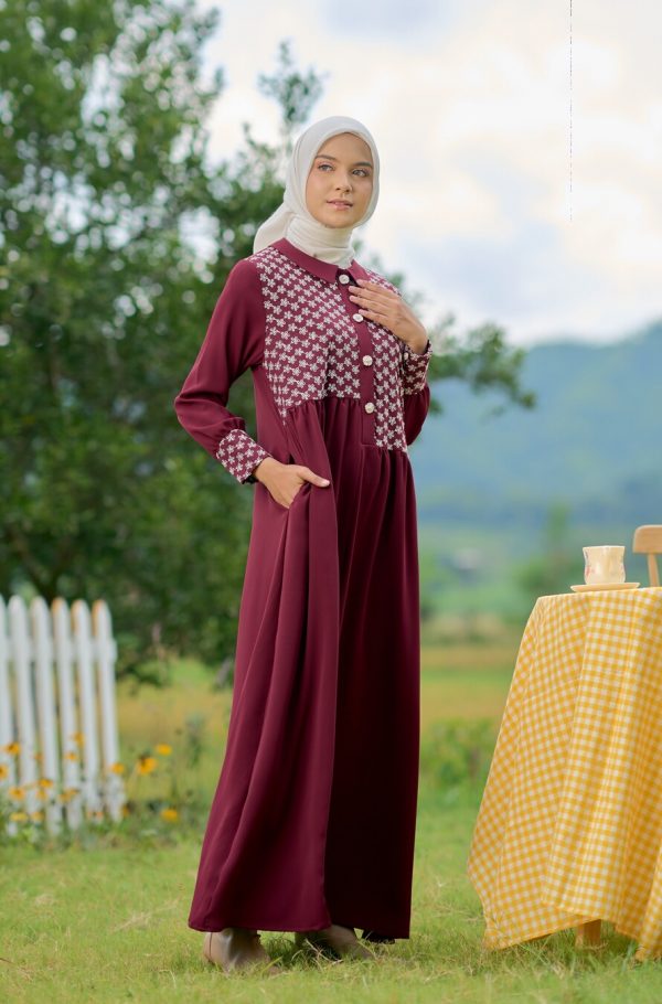 Gamis Rayya Rauda Marun Big Size - Image 13