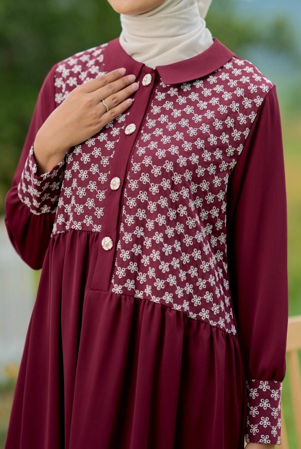 Gamis Rayya Rauda Marun Big Size - Image 2