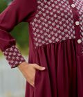 Gamis Rayya Rauda Marun - Image 12
