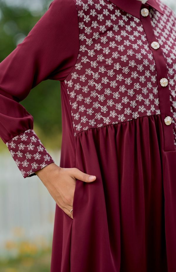 Gamis Rayya Rauda Marun Big Size - Image 11