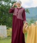 Gamis Rayya Rauda Marun - Image 9
