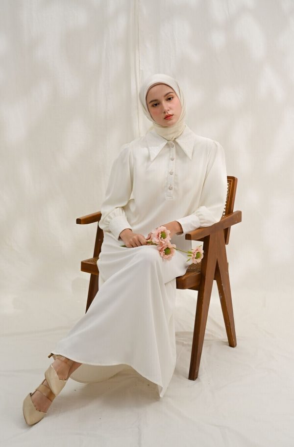 Gamis Zenia Rauda White - Image 6