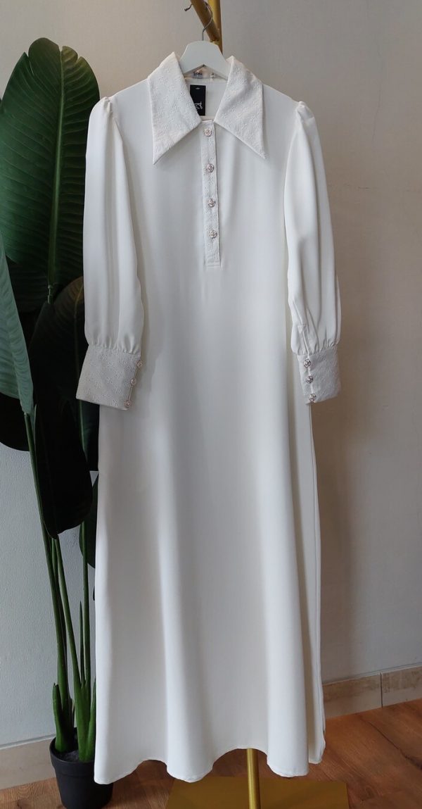 Gamis Zenia Rauda White - Image 3