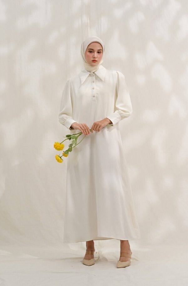 Gamis Zenia Rauda White Big Size - Image 2