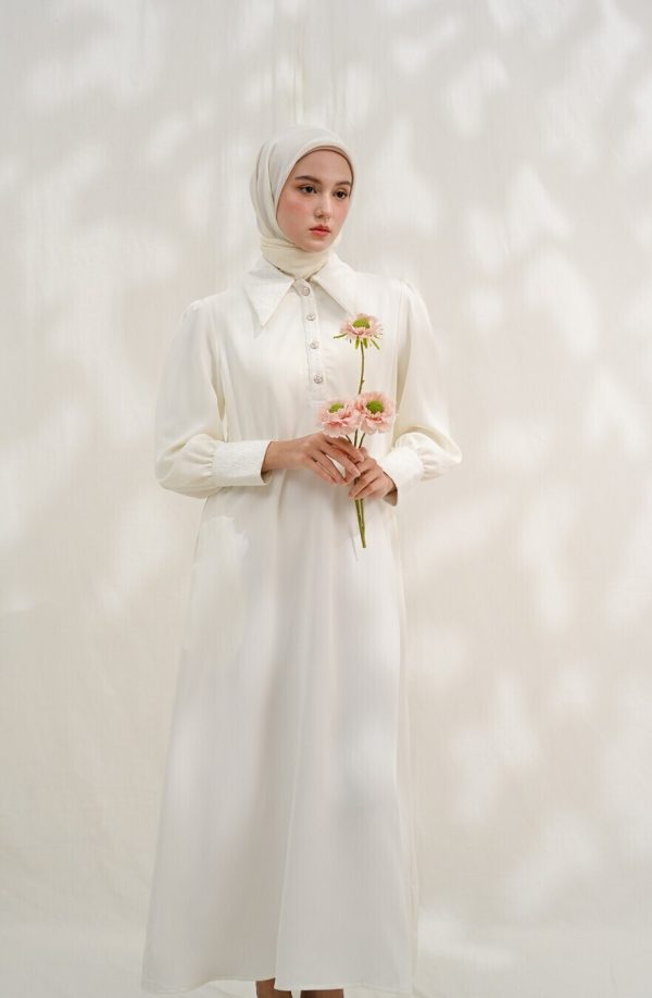 Gamis Zenia Rauda White Big Size