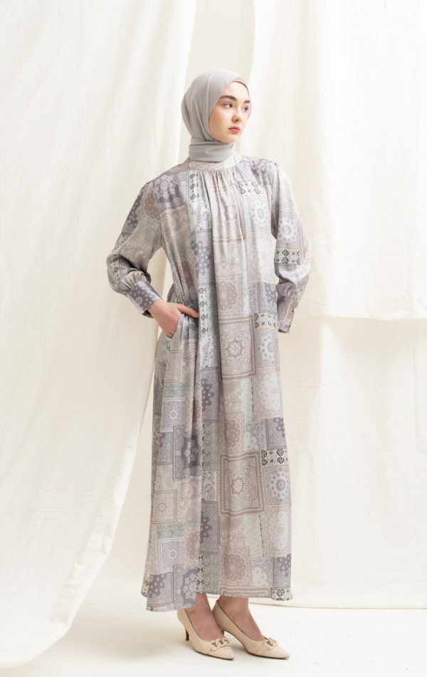 Gamis Lara Diyora Grey Pastel Big Size - Image 8