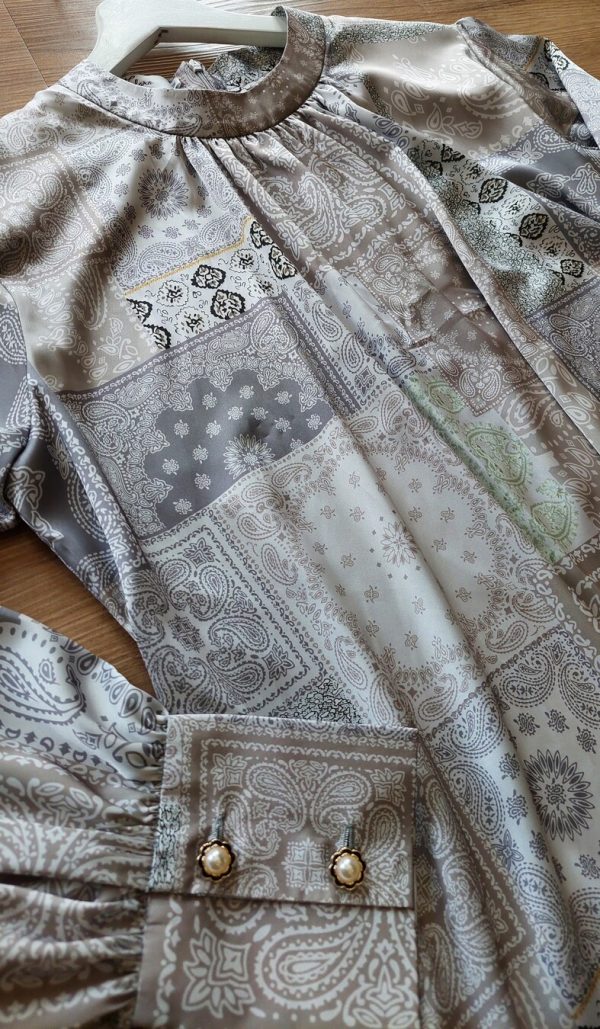 Gamis Lara Diyora Grey Pastel - Image 3