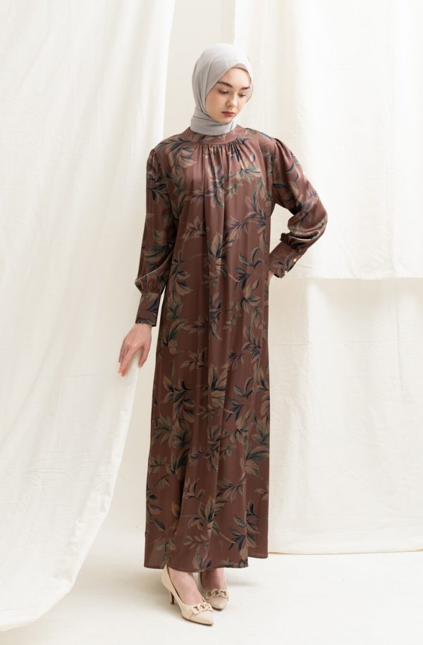 Gamis Lara Lily Brown Big Size - Image 2