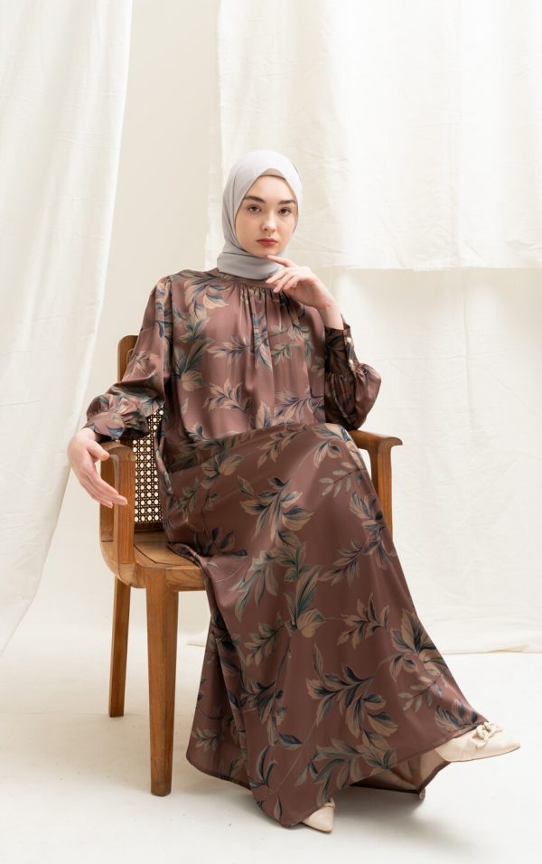 Gamis Lara Lily Brown Big Size - Image 4