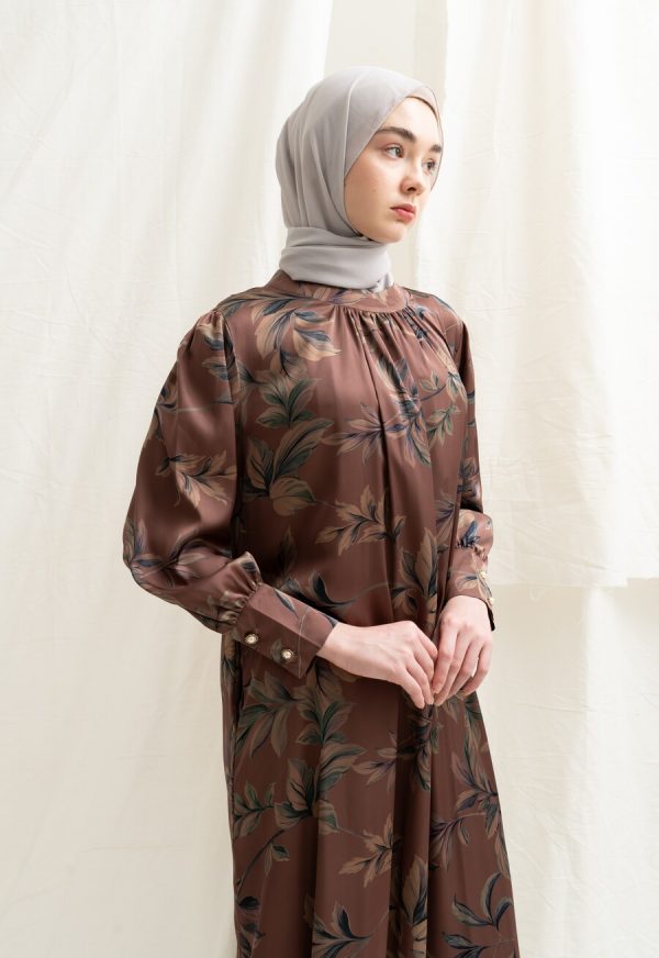 Gamis Lara Lily Brown Big Size