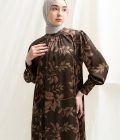 Gamis Lara Lily Dark Brown Big Size - Image 3